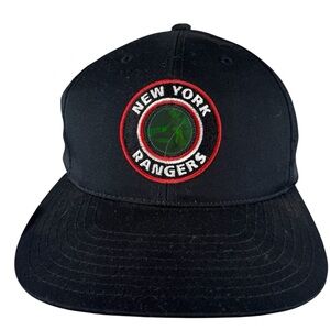 Vintage 90s New York Rangers Annco Professional Model NHL Snapback Hat Black